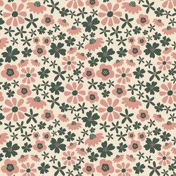 Groovy Autumn Floral in Cream