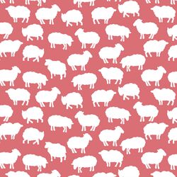 Sheep Silhouette in Dahlia
