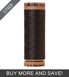 Charcoal (9136-1282) - Silk Finish Cotton 40wt - 164 Yards (5 Pack)