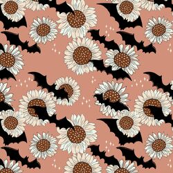 Batty Sunflowers in Pink Clay
