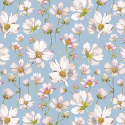 Spring Cosmos in Sky Blue