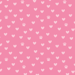 Paws and Hearts in Pink