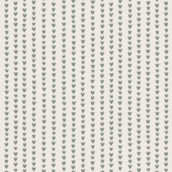 Hearts in Misty Aqua on Alabaster