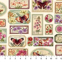 Stamps in Beige Multi