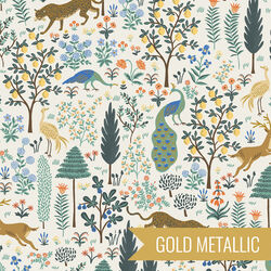 Menagerie in Cream Metallic
