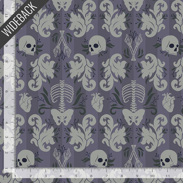 Damask Fatale Wideback in Graveyard