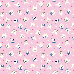 Sunrise Dog Faces in Pink