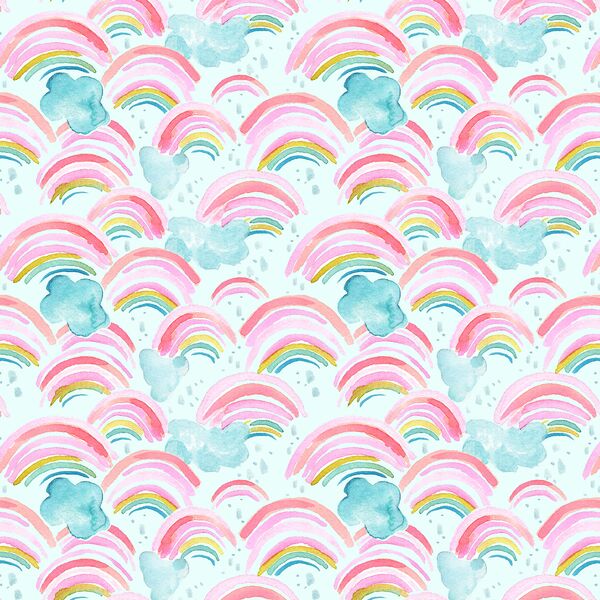Rainbow Showers in Aqua Sky