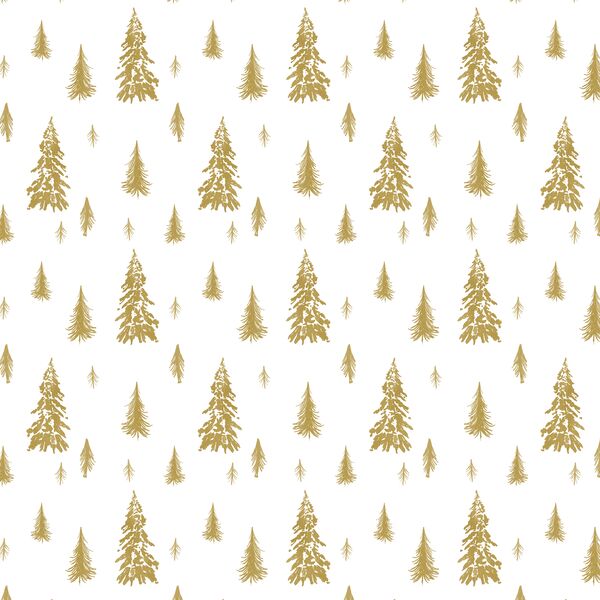 Snowy Pines in Gold