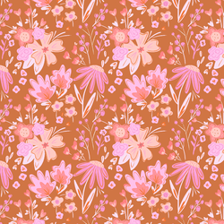 Blissful Floral in Burnt Orange