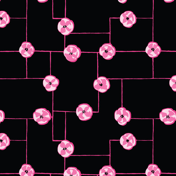 Floral Grid in Black