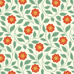 Trailing Blooms in Red