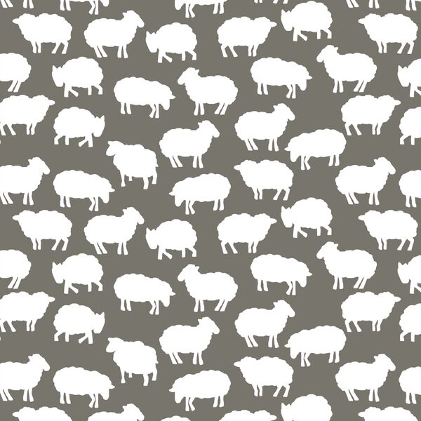 Sheep Silhouette in Greige