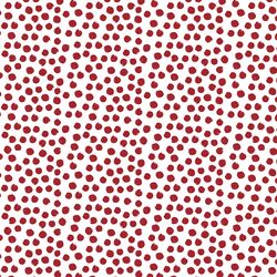 Painted Dot in Berry Red on White