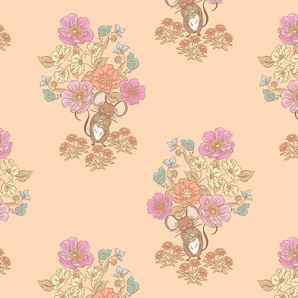 Meadow Mouse in Peach