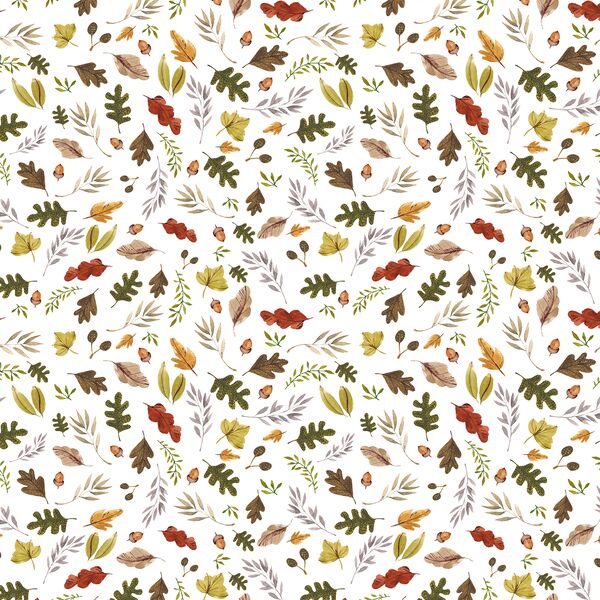 Little Leaves in White