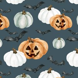 Jack-O-Lanterns in Orange and Midnight Blue