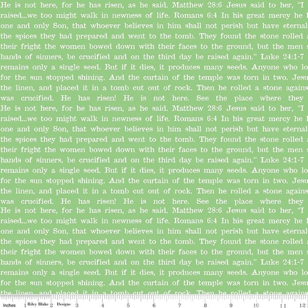 Bible Verse Text in Green