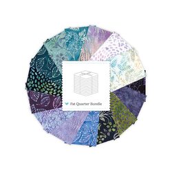 Garden Reverie Evening Garden Batiks Fat Quarter Bundle in B