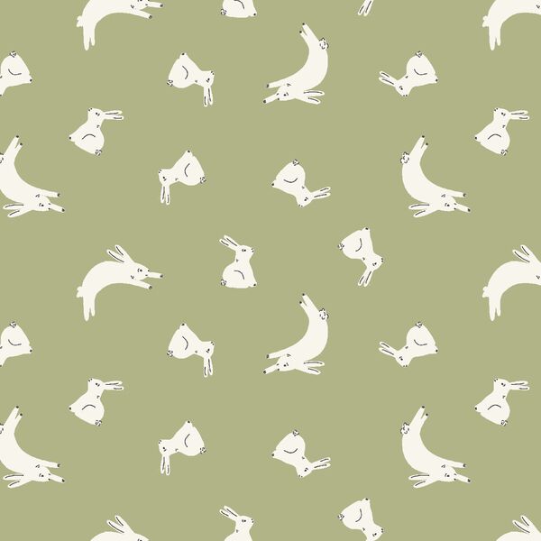 Playful Bunnies in Green Grass