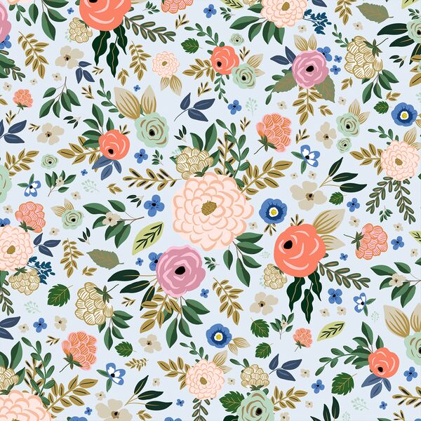 Big Deco Floral in Cloudy Blue