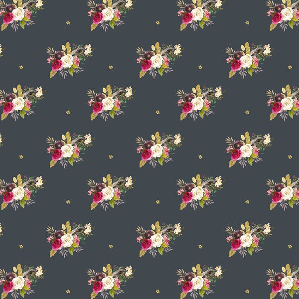 Small Woodland Bouquet in Steel Grey