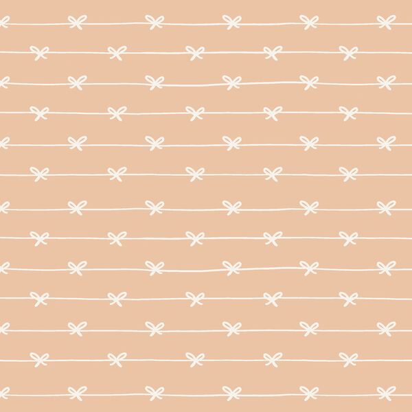 Ribbon Bow Stripe in Sweet Almond Creme
