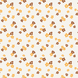 Fleur-fetti in Cocoa Brown and Amber Yellow