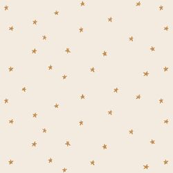 Celestial Stars in Spruce Yellow on Egret
