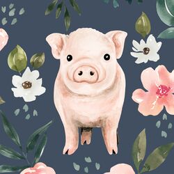 Large Pig in Navy