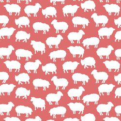Sheep Silhouette in Poppy