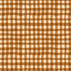 Organic Gingham in Rustic Orange