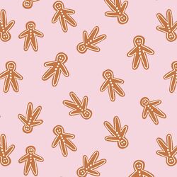 Gingerbread Men in Pink Floss