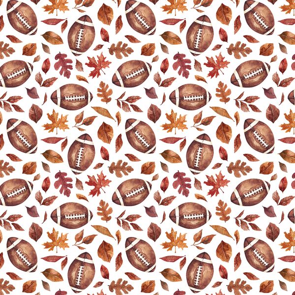 Little Football Foliage in White
