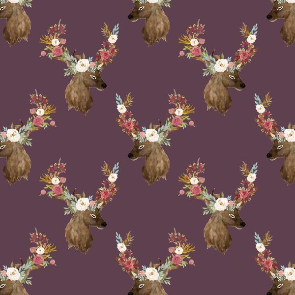 Little Autumn Deer in Eggplant