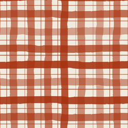 Large Gingham in Vintage Crimson