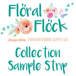 Floral Flock Sample Strip