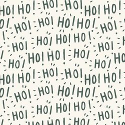 Ho Ho Ho in Duck Green on Cream