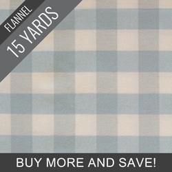 Buffalo Plaid Mini Flannel in Clouds - 15 Yard Bolt
