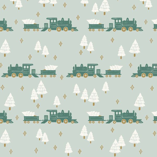 Train Ride in Milky Green
