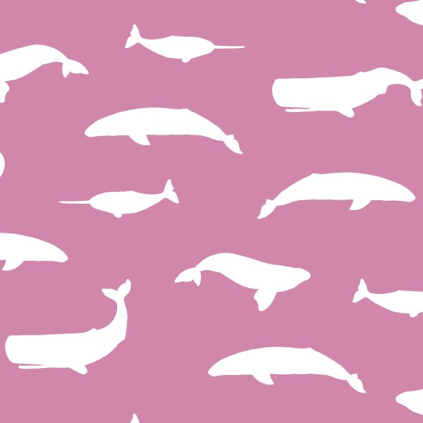 Whale Silhouette in Wisteria