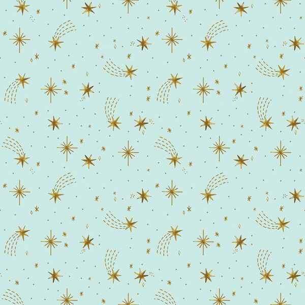 Stars in Soft Aqua