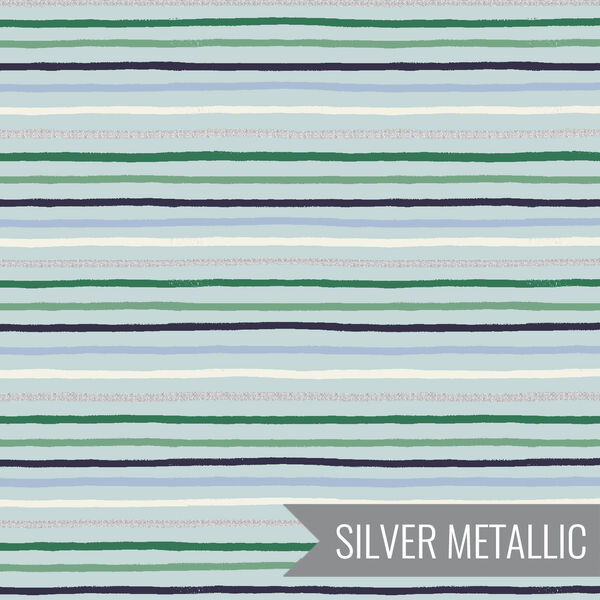 Festive Stripe in Mint Metallic