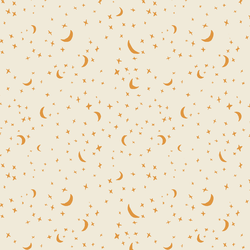 Celestial Stars in Butternut on Cream