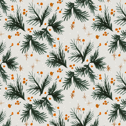 Pine Sprigs in Frost Gray