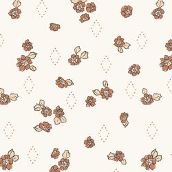 Ditsy Strawberry Flower in Cream