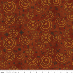 Stars And Swirls in Rusty Oak
