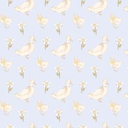 Wandering Duckies in Soft Periwinkle