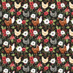 Little Festive Chickens in Midnight