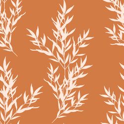 Branches in Pink Glow on Caramel